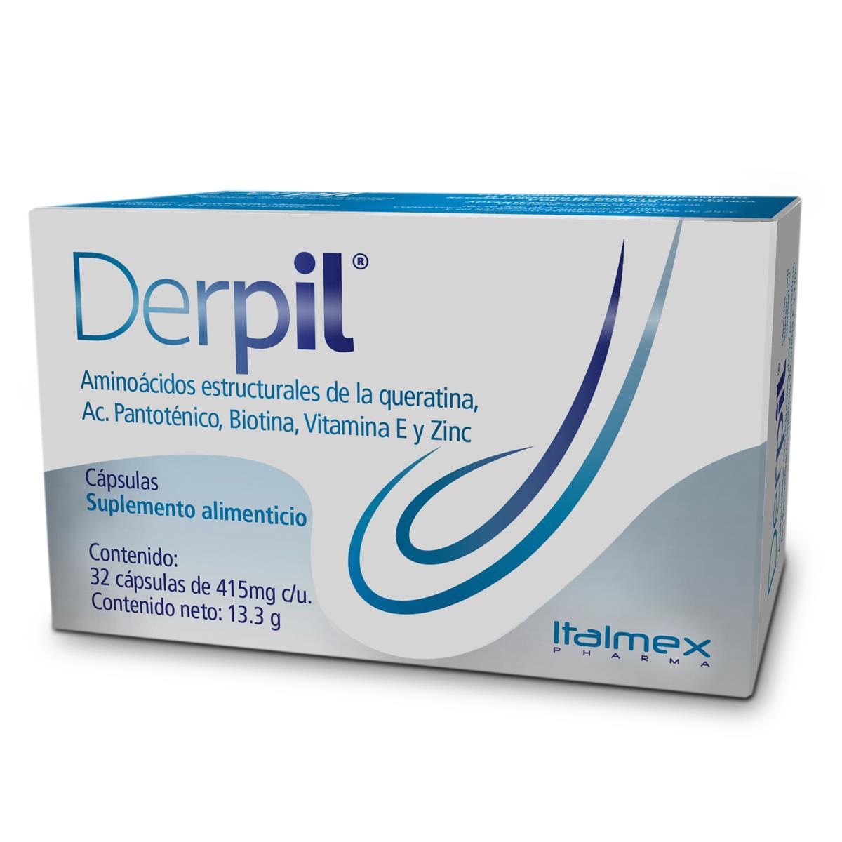 Medihealth Derpil 32 Cápsulas — Suplemento Capilar — DermaPharma
