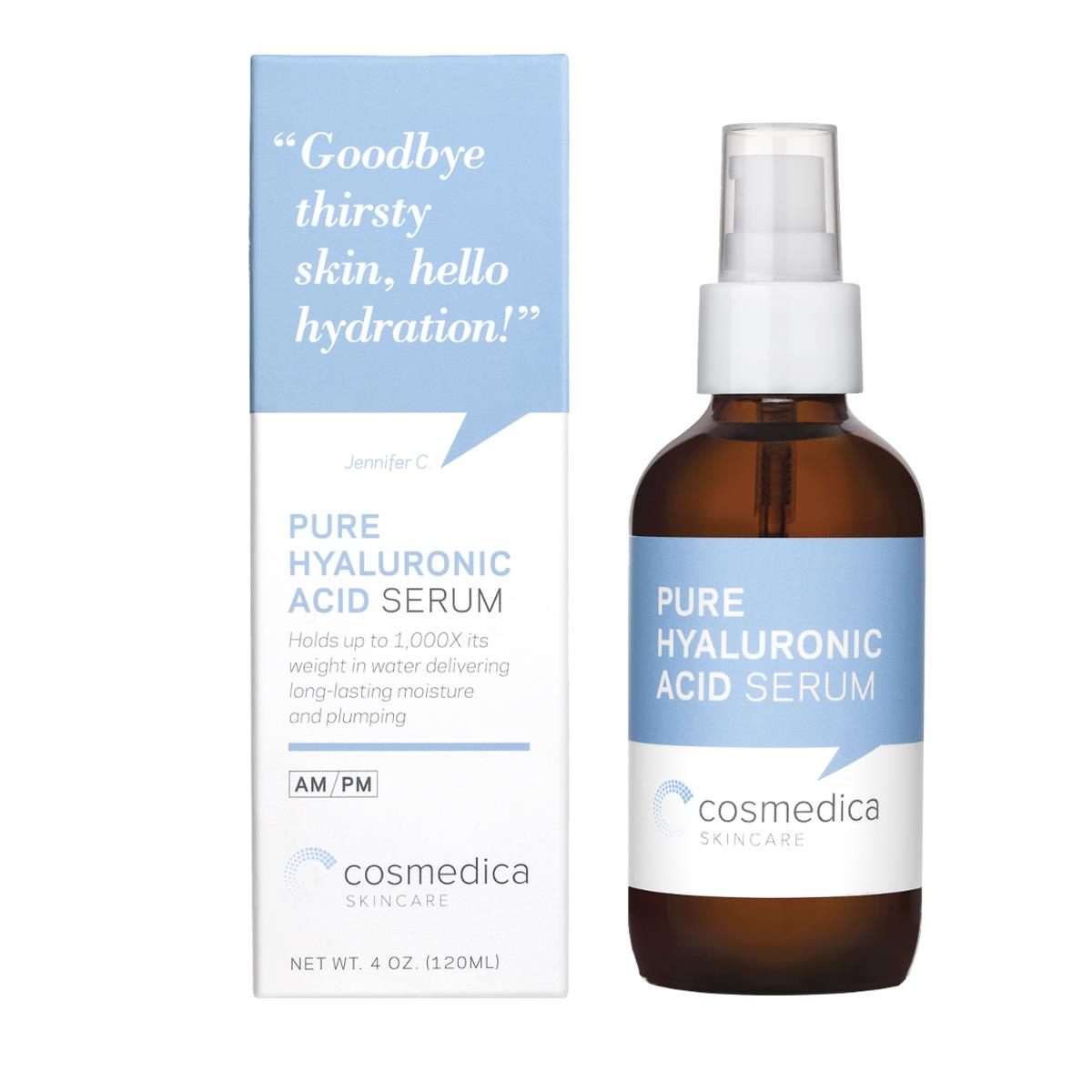 Cosmedica Sérum de Ácido Hialurónico Puro 120 ml — Formato Grande Rostro y Cuerpo — DermaPharma