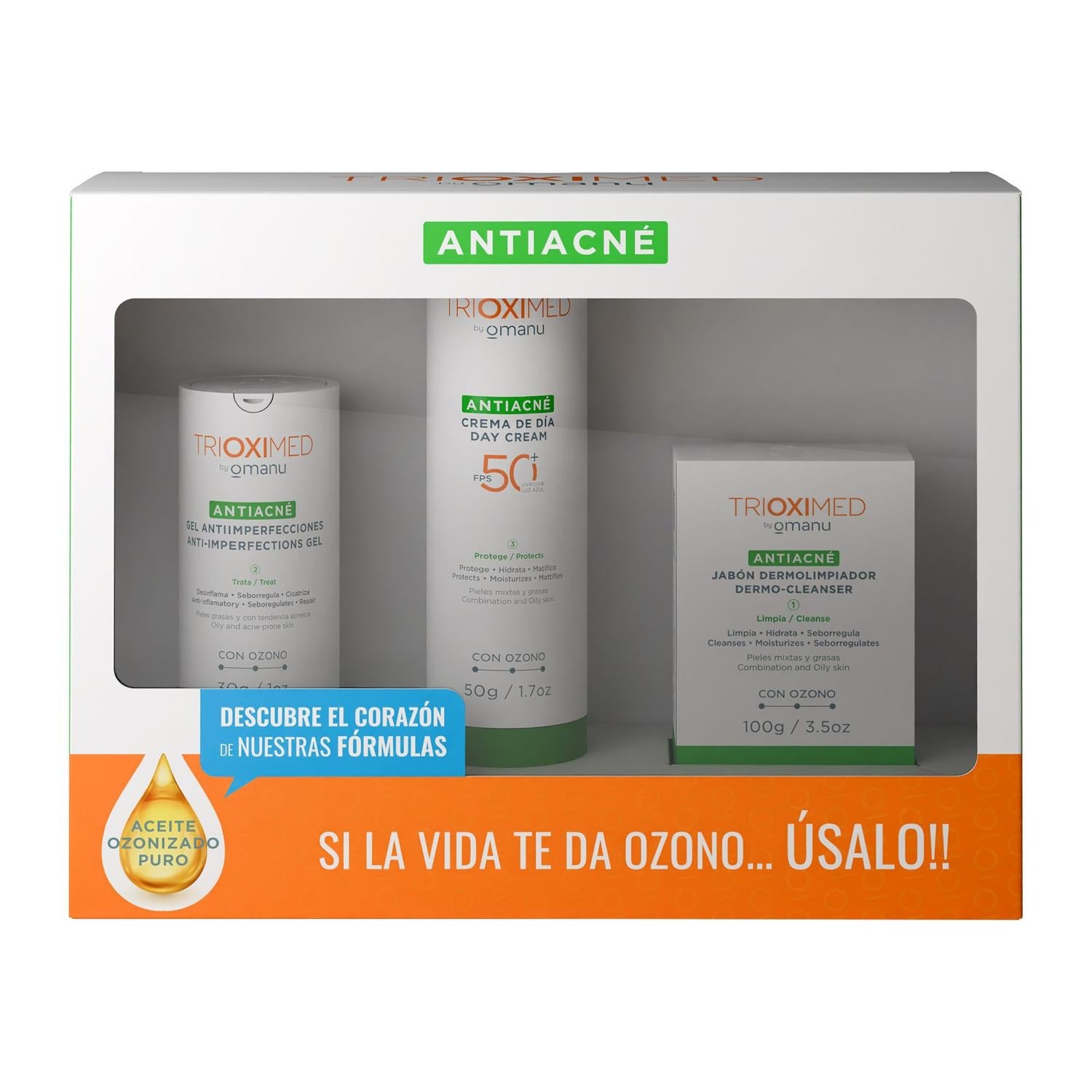 Trioximed Rutina Skincare Cuidado Antiacné — Kit Ozonizado