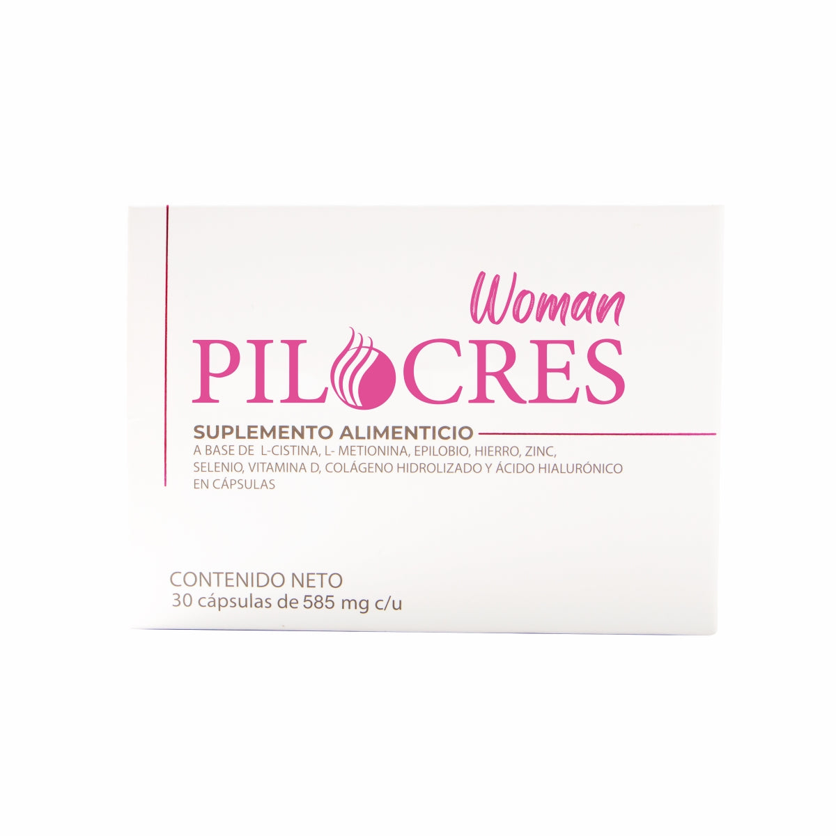 Pilocres Woman suplemento alimenticio anticaída para mujer 30 cápsulas