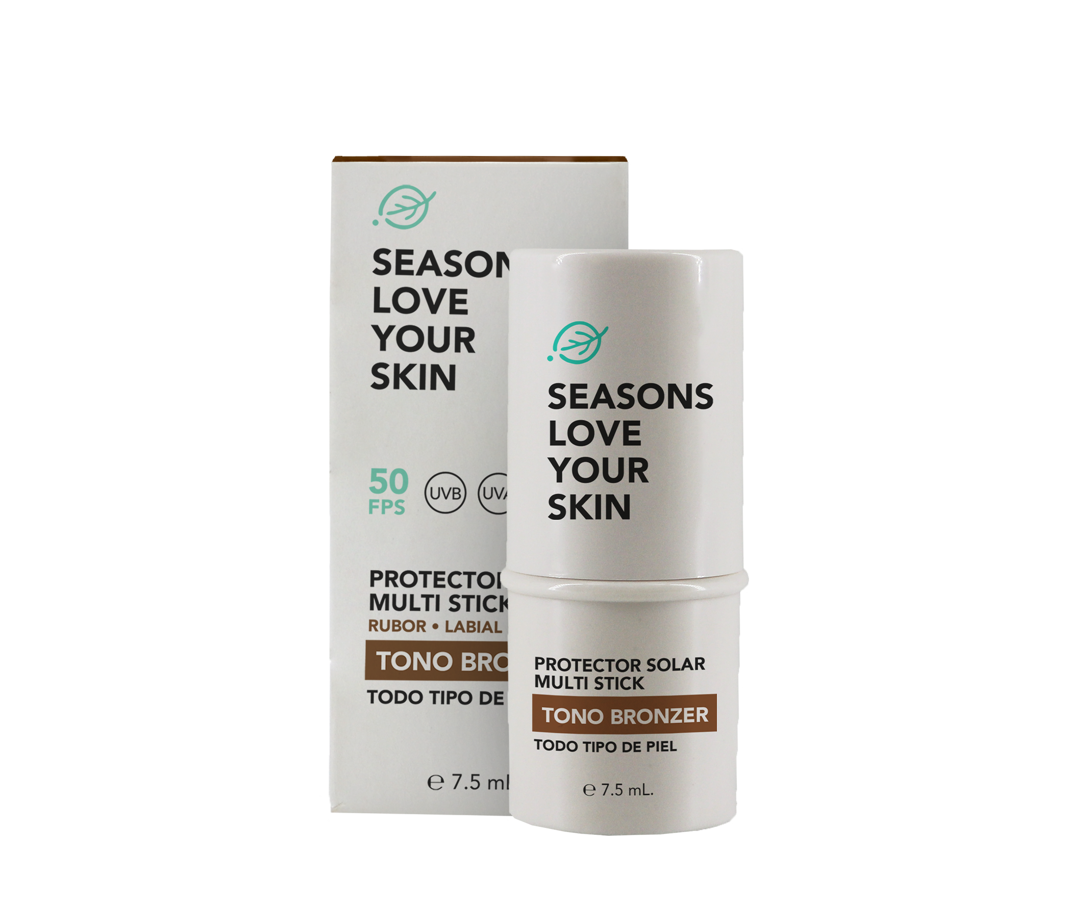 Season Love Your Skin Protector Solar FPS50 Multi Stick Tono Bronzer 7.5 ml - SEASONS Love Your Skin