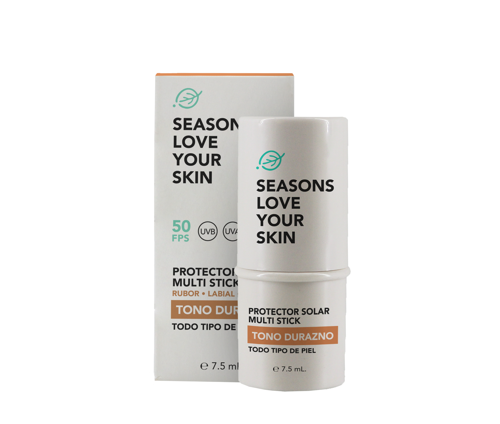 Season Love Your Skin Protector Solar FPS50 Multi Stick Tono Durazno 7.5 ml - SEASONS Love Your Skin