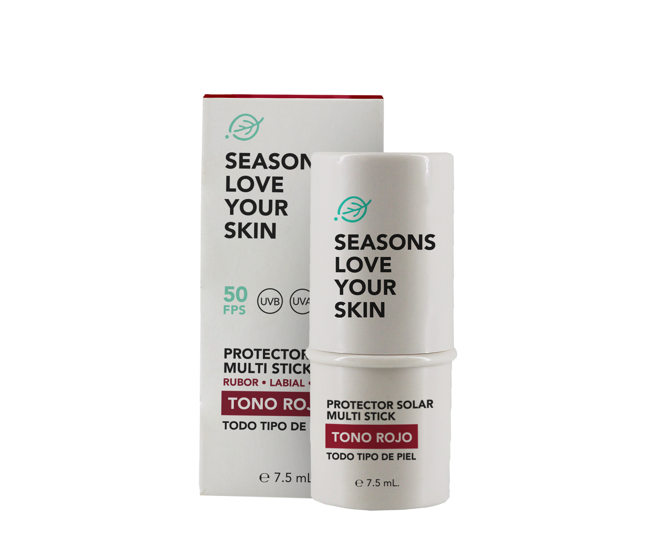 Season Love Your Skin Protector Solar FPS50 Multi Stick Tono Rojo 7.5 ml - SEASONS Love Your Skin
