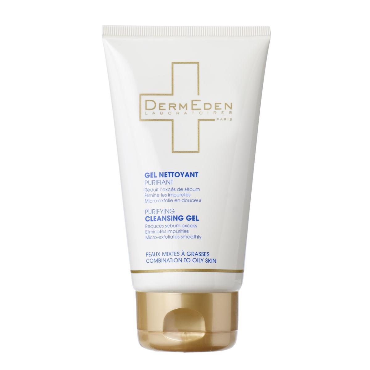 DermEden Purifying Cleansing Gel 150 ml, gel limpiador purificante para piel mixta a grasa