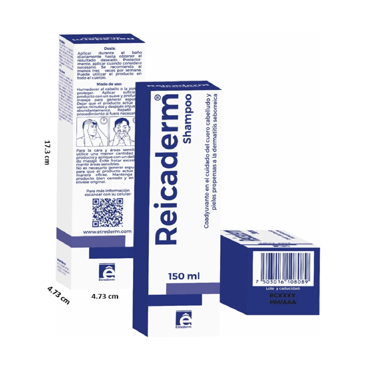 Etrederm Reicaderm Shampoo — Auxiliar contra Caspa y Dermatitis Seborreica — DermaPharma