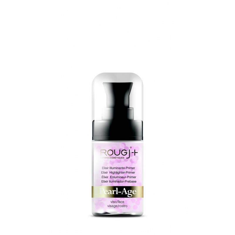 Rougj Pearl-Age elixir primer iluminador en perlas con vitaminas, frasco de 15 ml