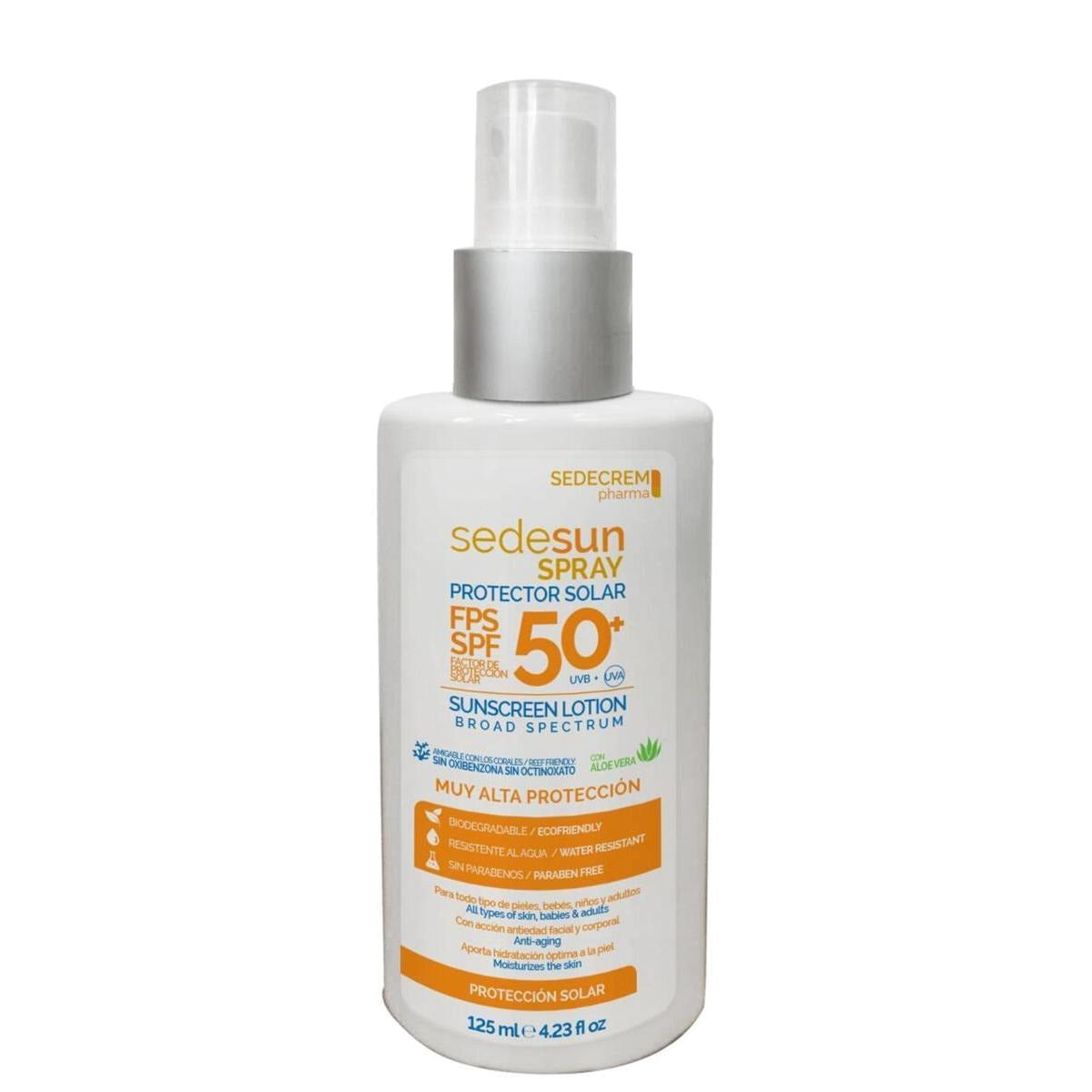 Sedesun Spray Fotoprotector Solar FPS 50 125 ml — Aplicación Rápida — DermaPharma