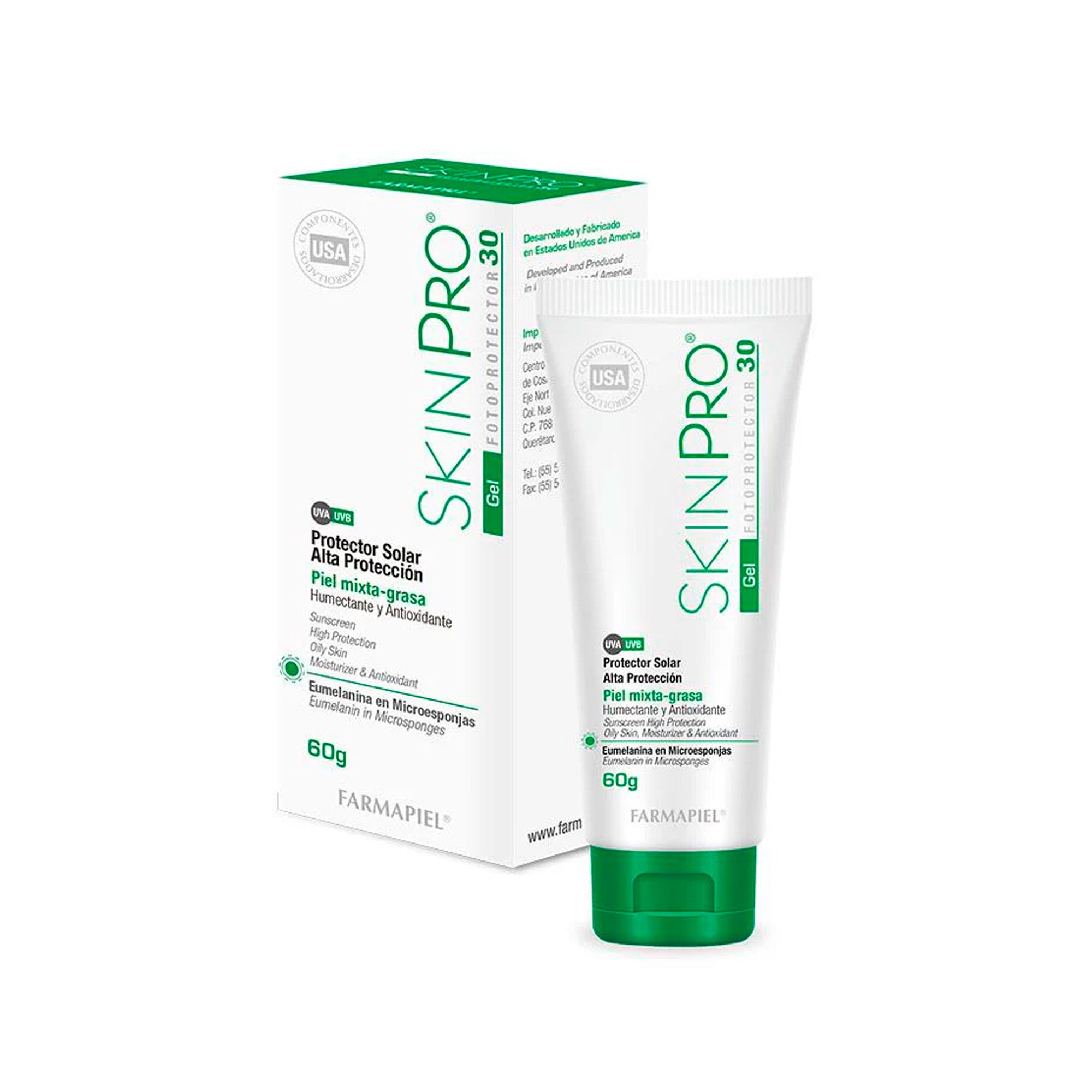 Farmapiel SkinPro OilControl Gel FPS30 50g — Protector Solar Matificante — DermaPharma