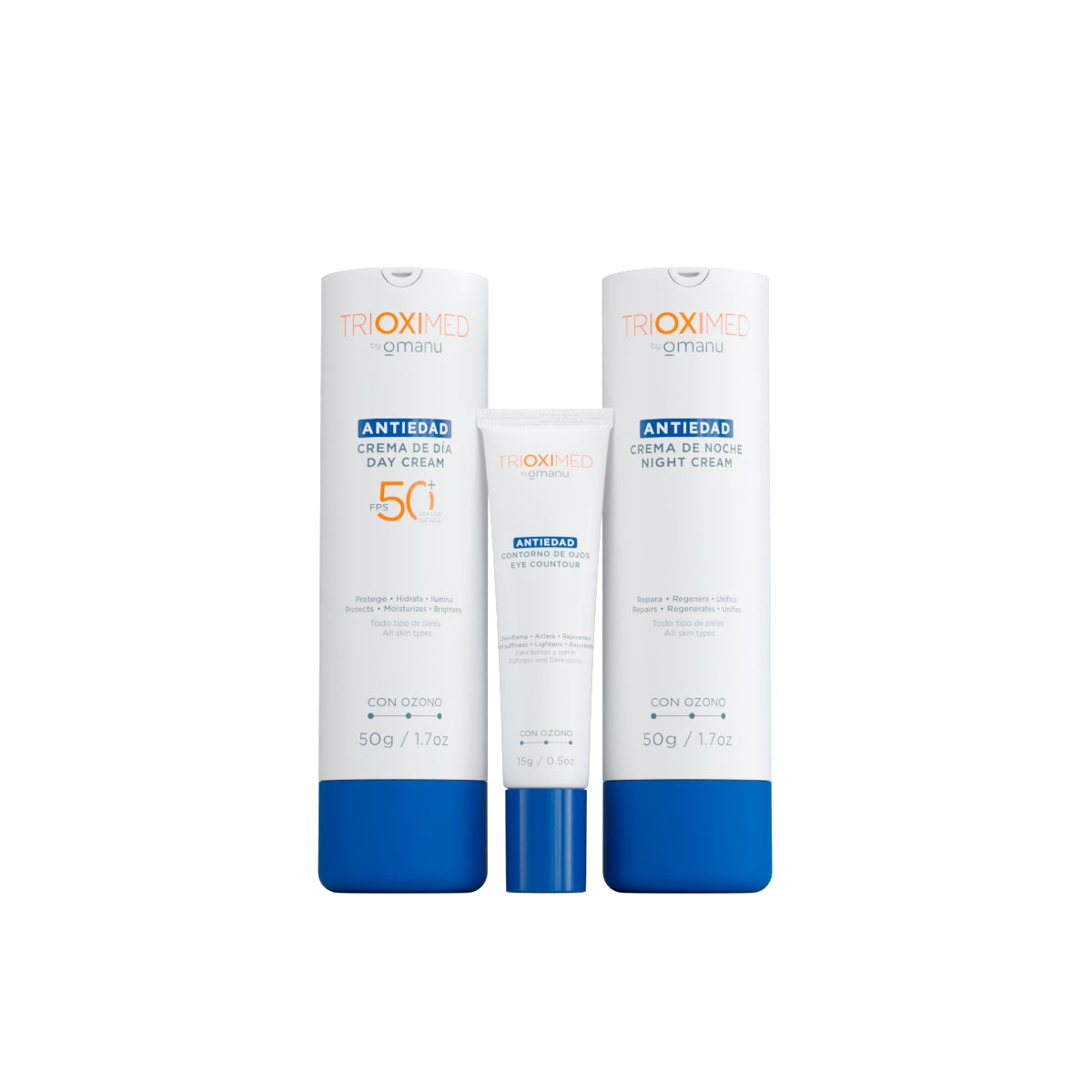 Trioximed Rutina Antiedad Uso Diario — Kit Facial Ozonizado