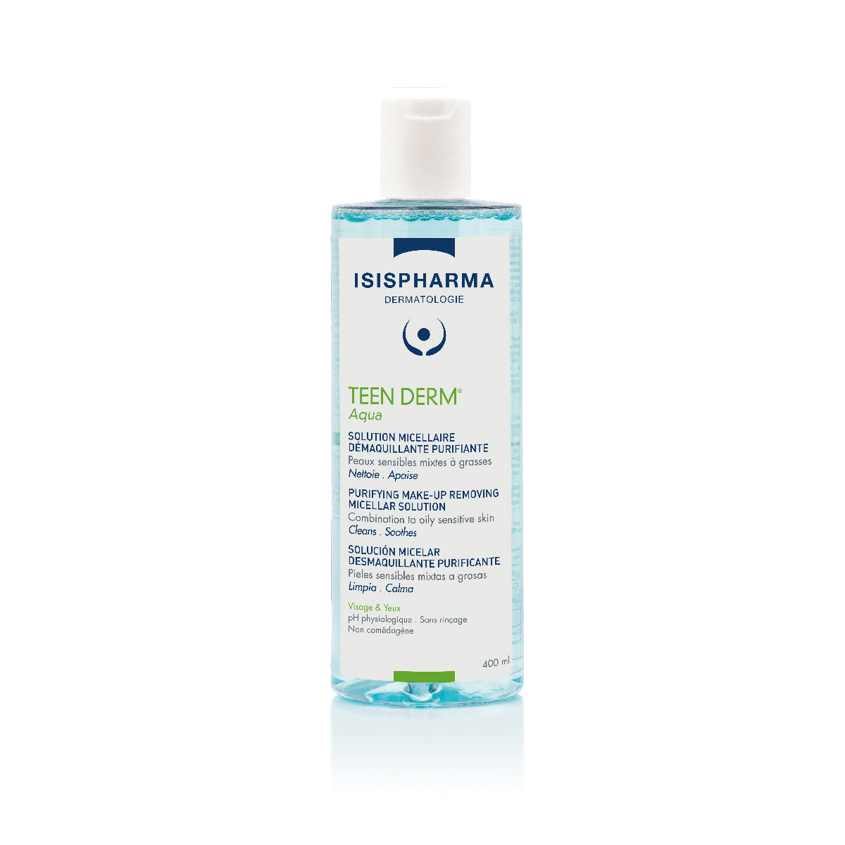 Isispharma Teen Derm Aqua Micelar 400ml — Agua Micelar Purificante — DermaPharma