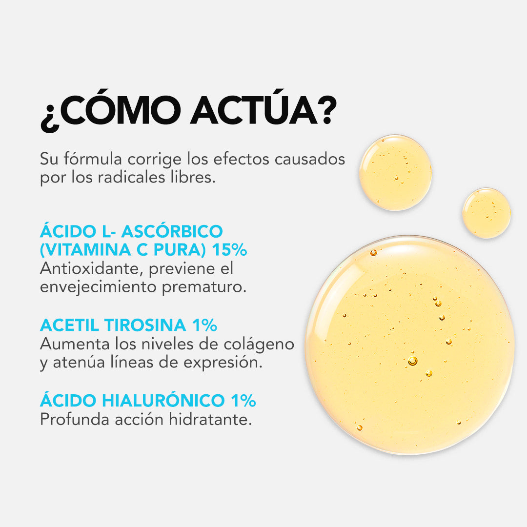 CellSkinLab Serum AOX C15 15 ml — Vitamina C 15% Antioxidante para Piel Sensible — DermaPharma