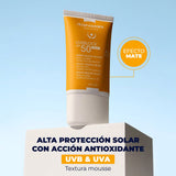 Isispharma Uveblock Velvet FPS50+ 40ml — Toque Seco Facial — DermaPharma