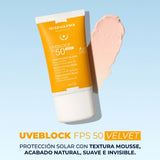 Isispharma Uveblock Velvet FPS50+ 40ml — Toque Seco Facial — DermaPharma