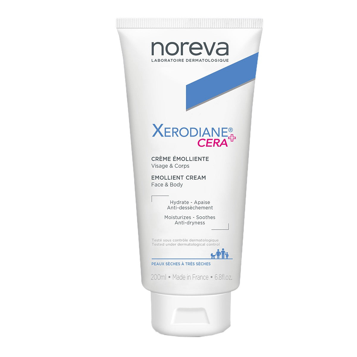 Noreva Xerodiane Cera+ Crema Emoliente 200ml con ceramidas para piel seca y atópica