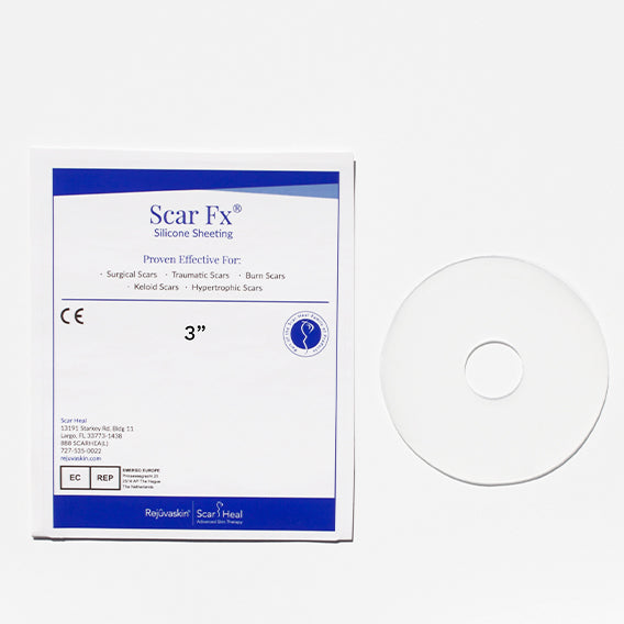 Parche de silicón circular para cicatriz periareolar Rejuvaskin Scar FX
