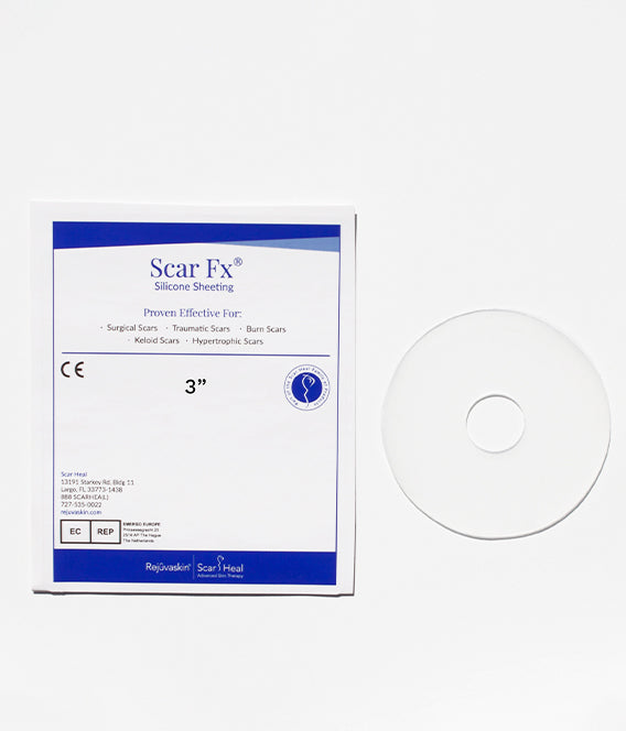 Parche de silicón circular para cicatriz periareolar Rejuvaskin Scar FX