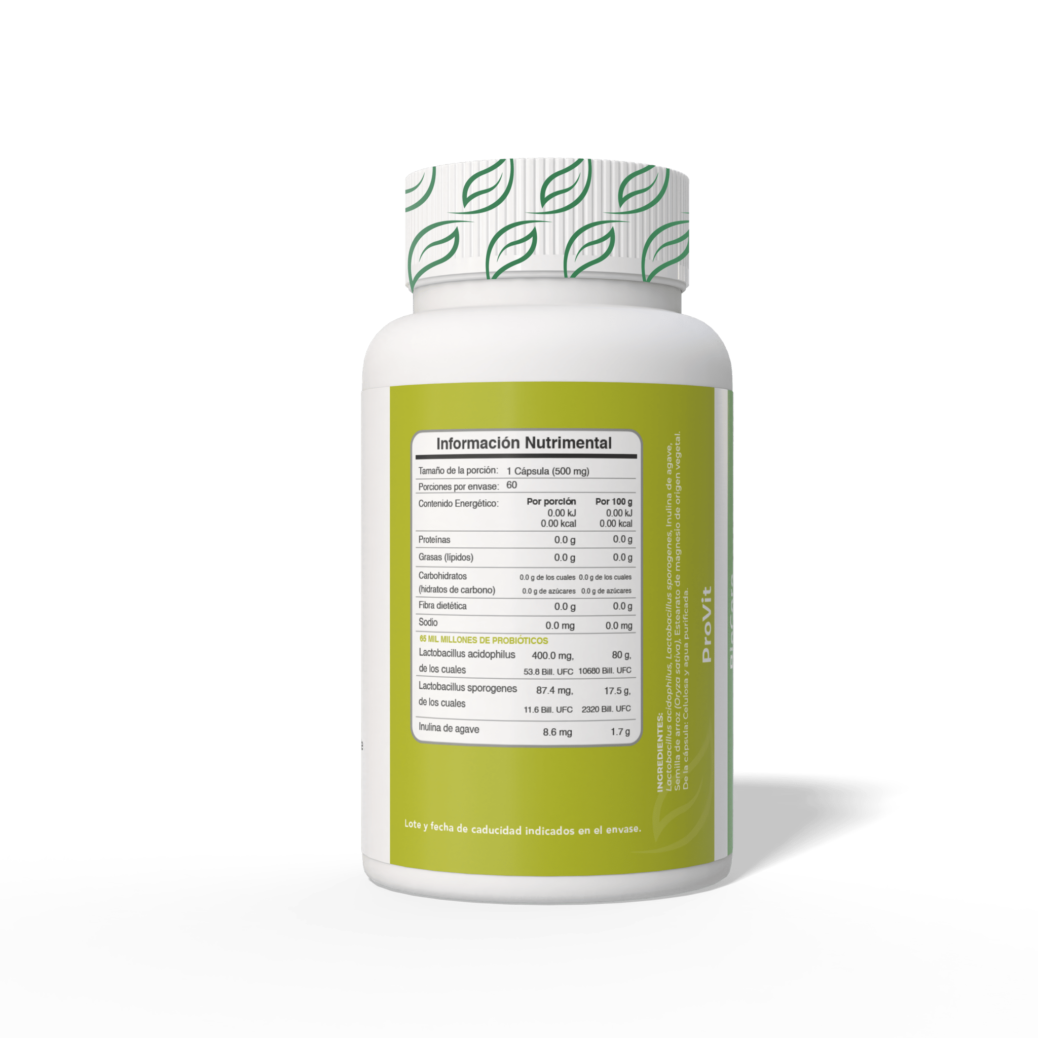 Biobo Labs BioCore ProVit 60 Cápsulas — Simbiótico 65 Mil Millones (60 Días) — DermaPharma