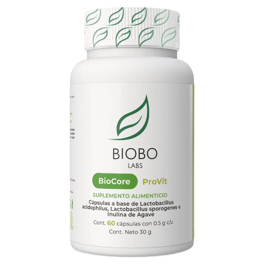 Biobo Labs BioCore ProVit 60 Cápsulas — Simbiótico 65 Mil Millones (60 Días) — DermaPharma