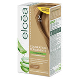 Elcea Tinte Permanente 7.0 Rubio sin amoniaco, kit de coloración con shampoo post-tinte