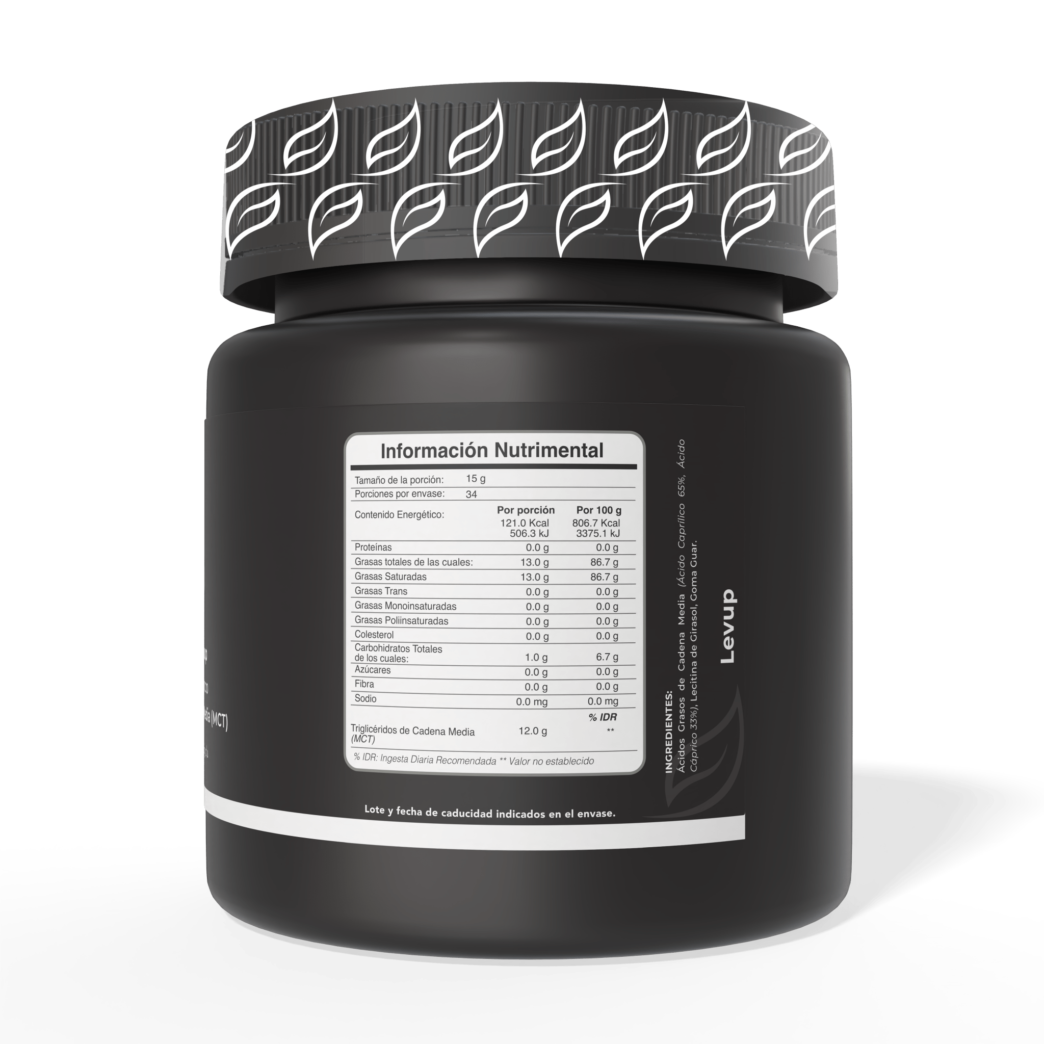 Biobo Labs EnerFit Levup MCT 510 g — Energía Limpia y Enfoque — DermaPharma
