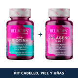 Kit Belacaps Biotina + Ácido Hialurónico y Colágeno 6 en 1