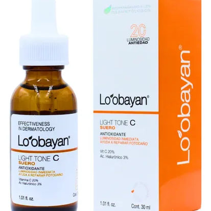 Loobayan Light Tone C Suero Antioxidante Vitamina C 20% 30ml: frasco y caja