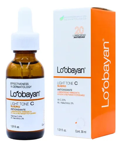 Loobayan Light Tone C Suero Antioxidante Vitamina C 20% 30ml: frasco y caja