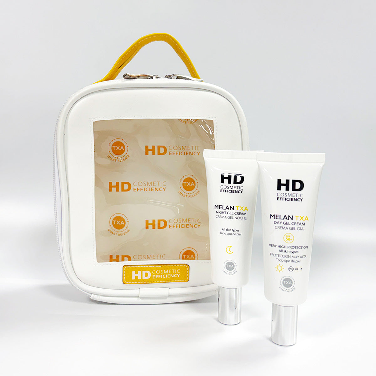 HD Melan TXA Crema Gel Día SPF50+ y Noche con neceser de regalo