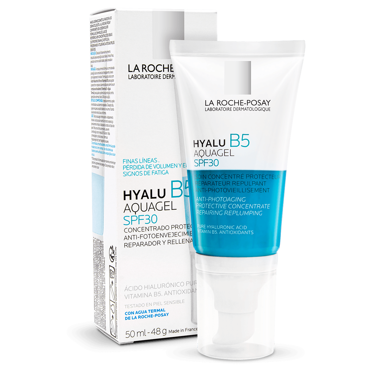 Nuestros Productos | HYALU B5 AQUAGEL FPS 30  México - presentacion actual