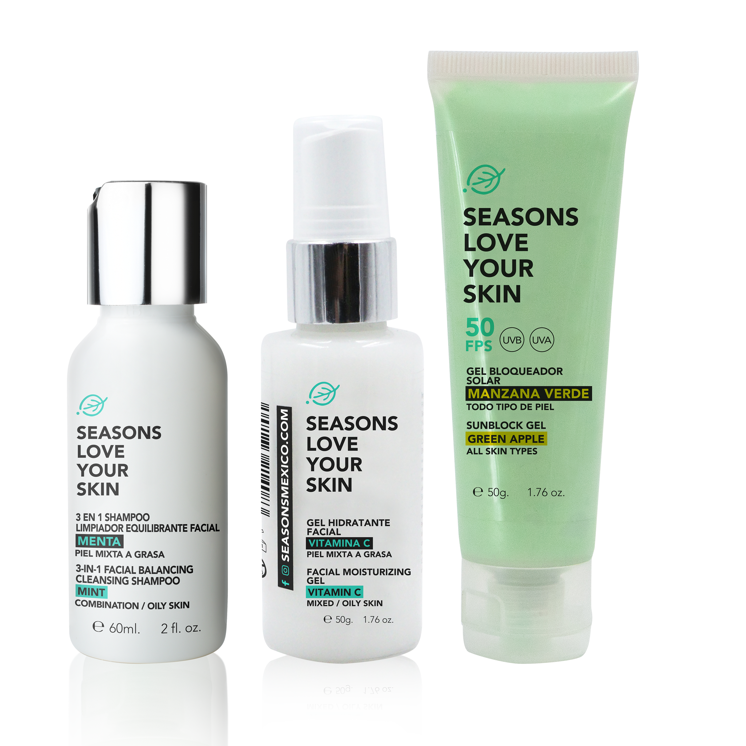 Season Love Your Skin Kit Basic Care - 3 pasos - SEASONS Love Your Skin