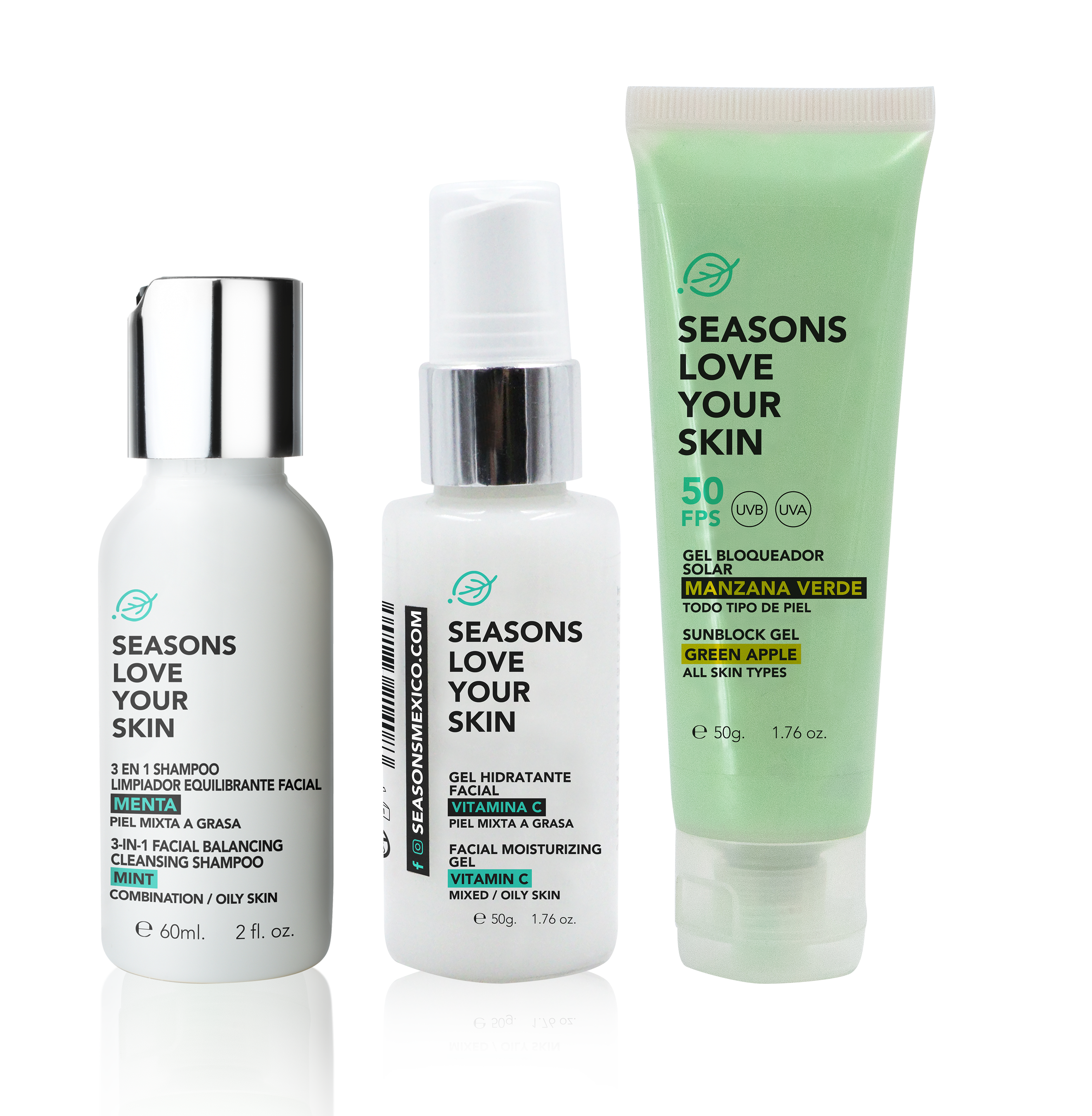 Season Love Your Skin Kit Basic Care - 3 pasos - SEASONS Love Your Skin