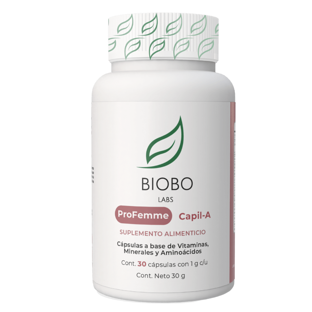 Biobo Labs ProFemme Capil-A 30 Cápsulas — Suplemento Anticaída Mujer (1 Mes) — DermaPharma