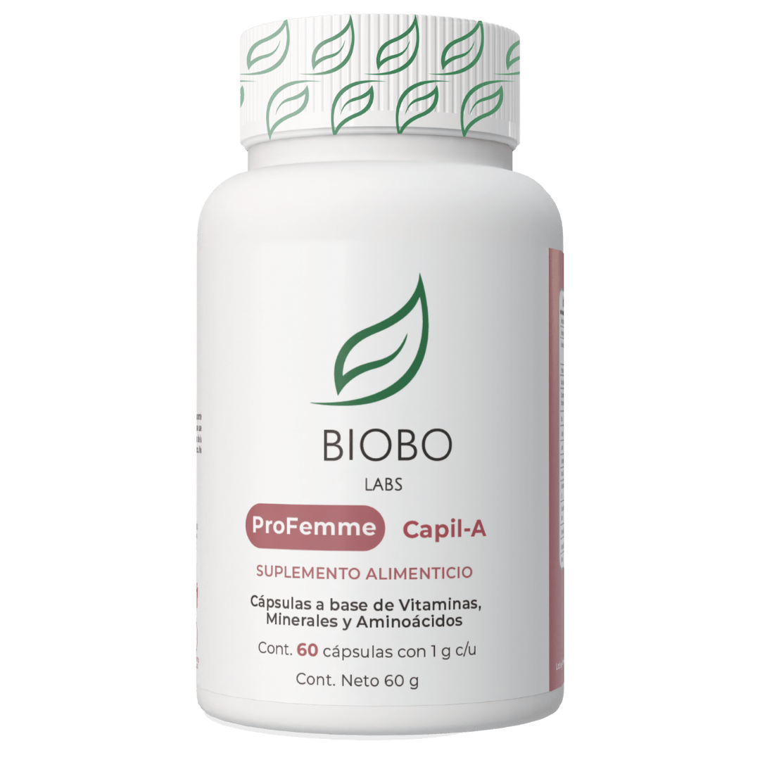Biobo Labs ProFemme Capil-A 60 Cápsulas — Suplemento Anticaída Mujer (2 Meses) — DermaPharma