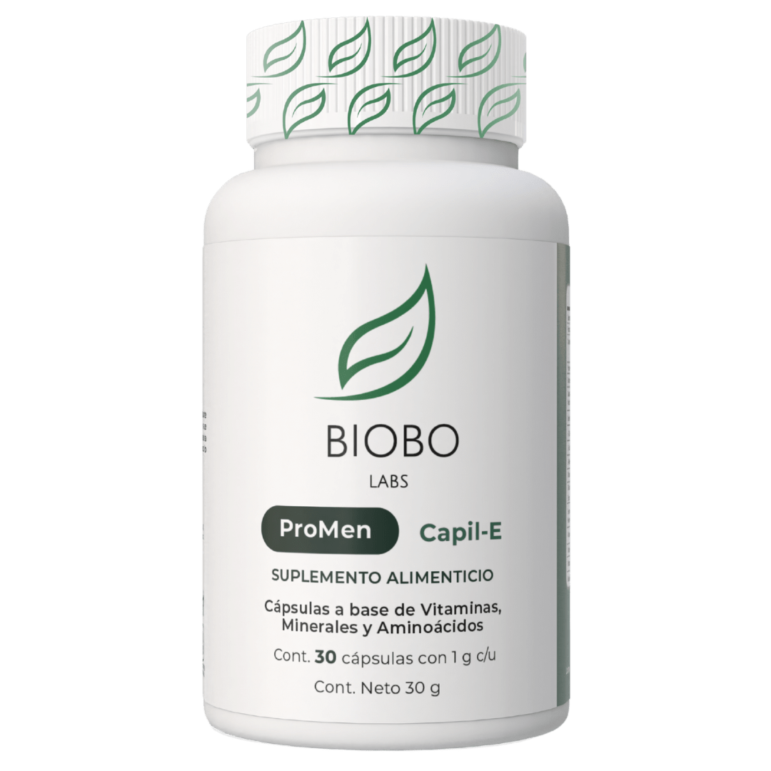 Biobo Labs ProMen Capil-E 30 Cápsulas — Suplemento Anticaída Hombre (1 Mes) — DermaPharma