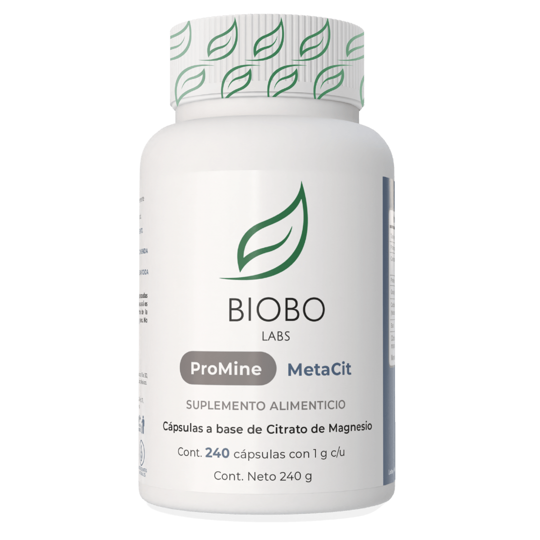 Biobo Labs ProMine MetaCit 240 Cápsulas — Citrato de Magnesio (80 Días) — DermaPharma