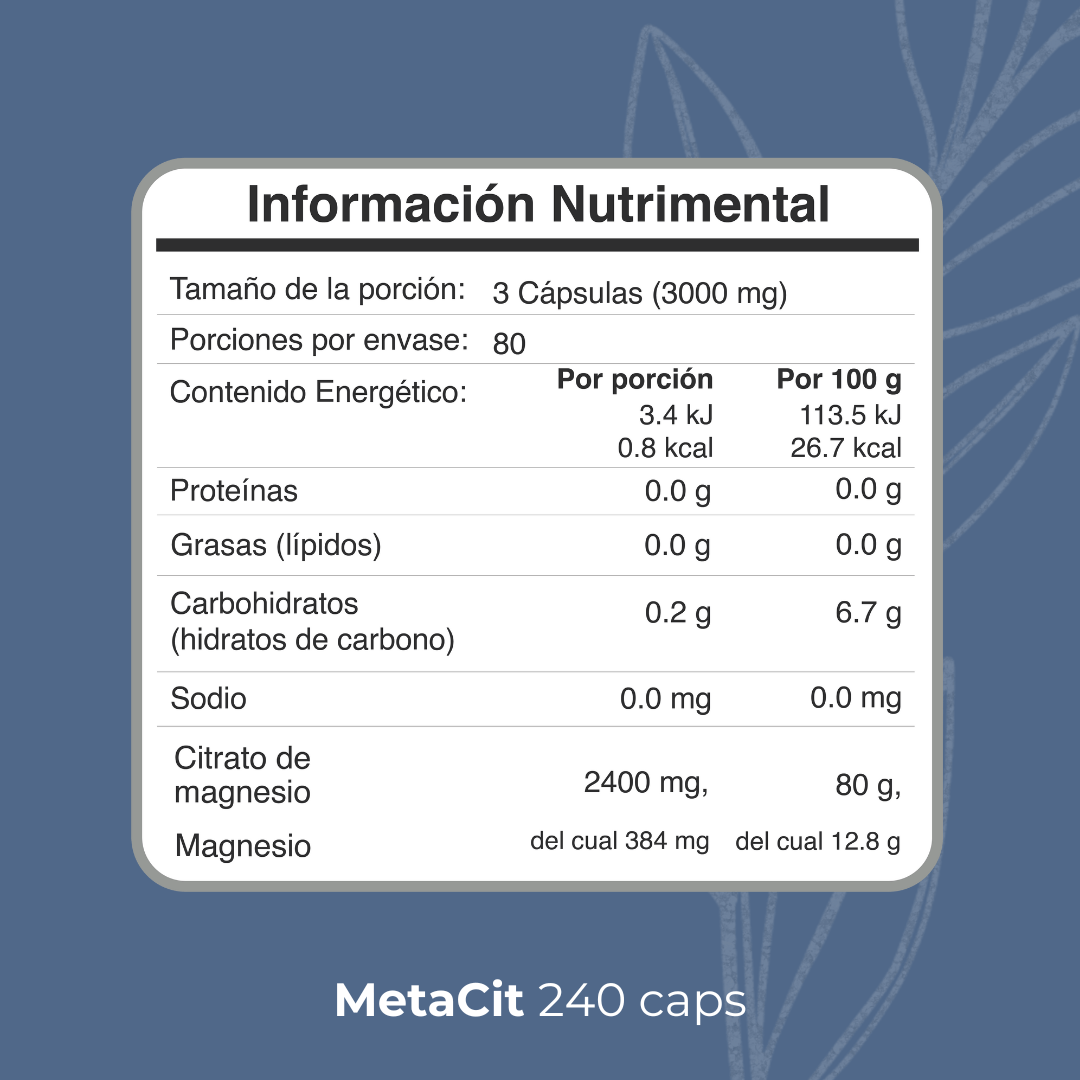 Biobo Labs ProMine MetaCit 240 Cápsulas — Citrato de Magnesio (80 Días) — DermaPharma