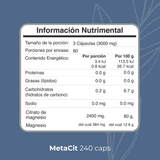 Biobo Labs ProMine MetaCit 240 Cápsulas — Citrato de Magnesio (80 Días) — DermaPharma