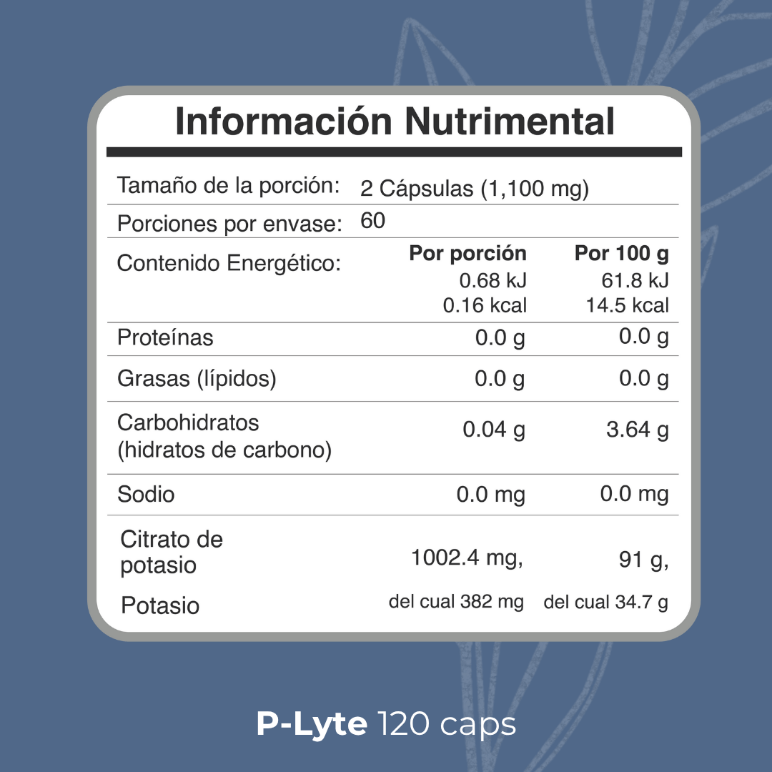 Biobo Labs ProMine P-Lyte 120 Cápsulas — Electrolitos con Potasio — DermaPharma