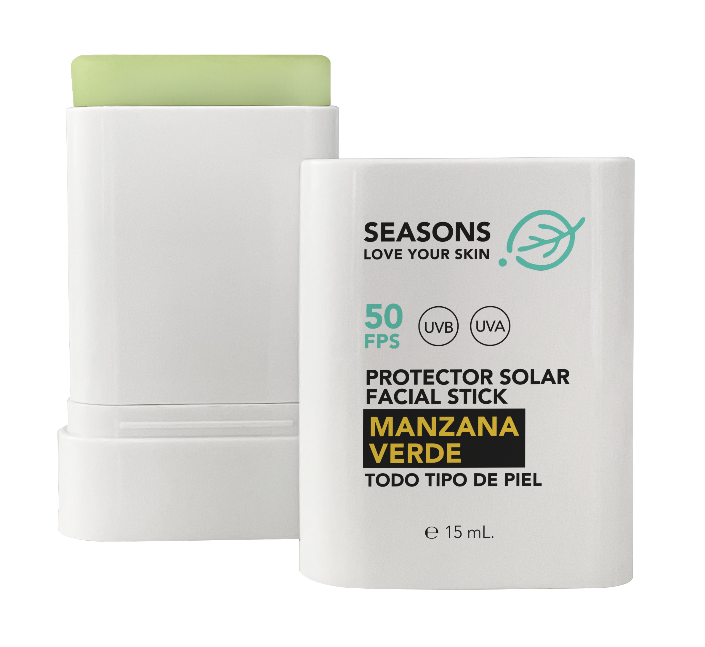 Season Love Your Skin Protector Solar FPS50 Stick Manzana Verde 15 g - SEASONS Love Your Skin