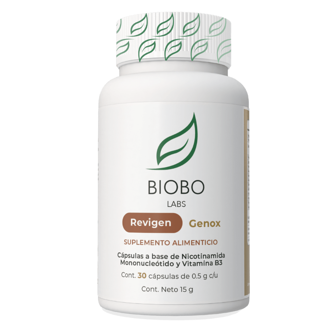 Biobo Labs Revigen Genox 30 Cápsulas — NMN Precursor de NAD+ (1 Mes) — DermaPharma