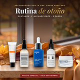 Rutina de Otoño: Alphascience Ultra Shield SPF50, HA Booster y Mela Bright [C+]; Glutanex Glow Therapy y Aqua Booster