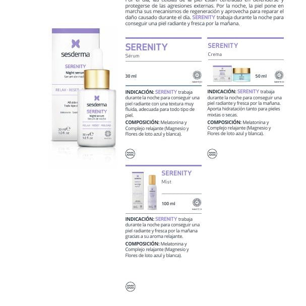 Ficha oficial Sesderma linea serenity