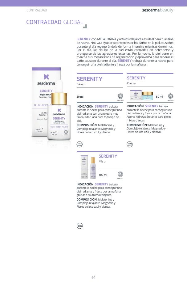 Ficha oficial Sesderma linea serenity