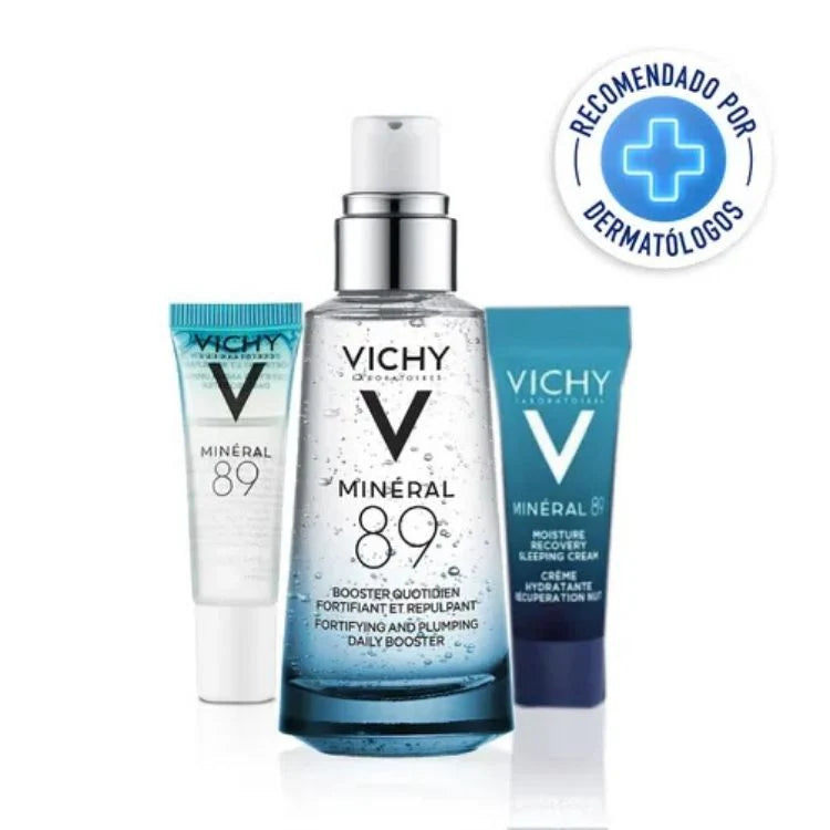 Vichy Kit Mineral 89 Booster 50ml + Crema de Noche 3ml + Concentrado 5ml