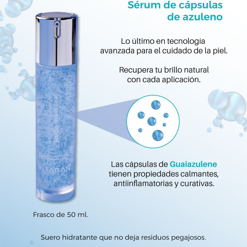 Vitaran Sérum de Cápsulas de Azuleno con exosomas y PDRN 50ml — sérum coreano calmante