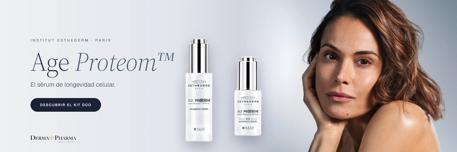Institut Esthederm Age Proteom, el sérum de longevidad celular. Descubre el Kit Dúo en DermaPharma