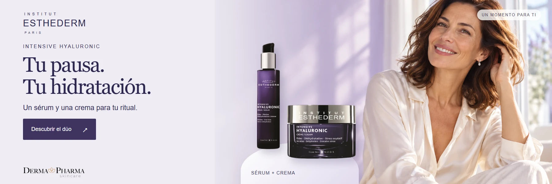 Institut Esthederm Intensive Hyaluronic, sérum y crema para tu ritual de hidratación, en DermaPharma